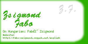 zsigmond fabo business card